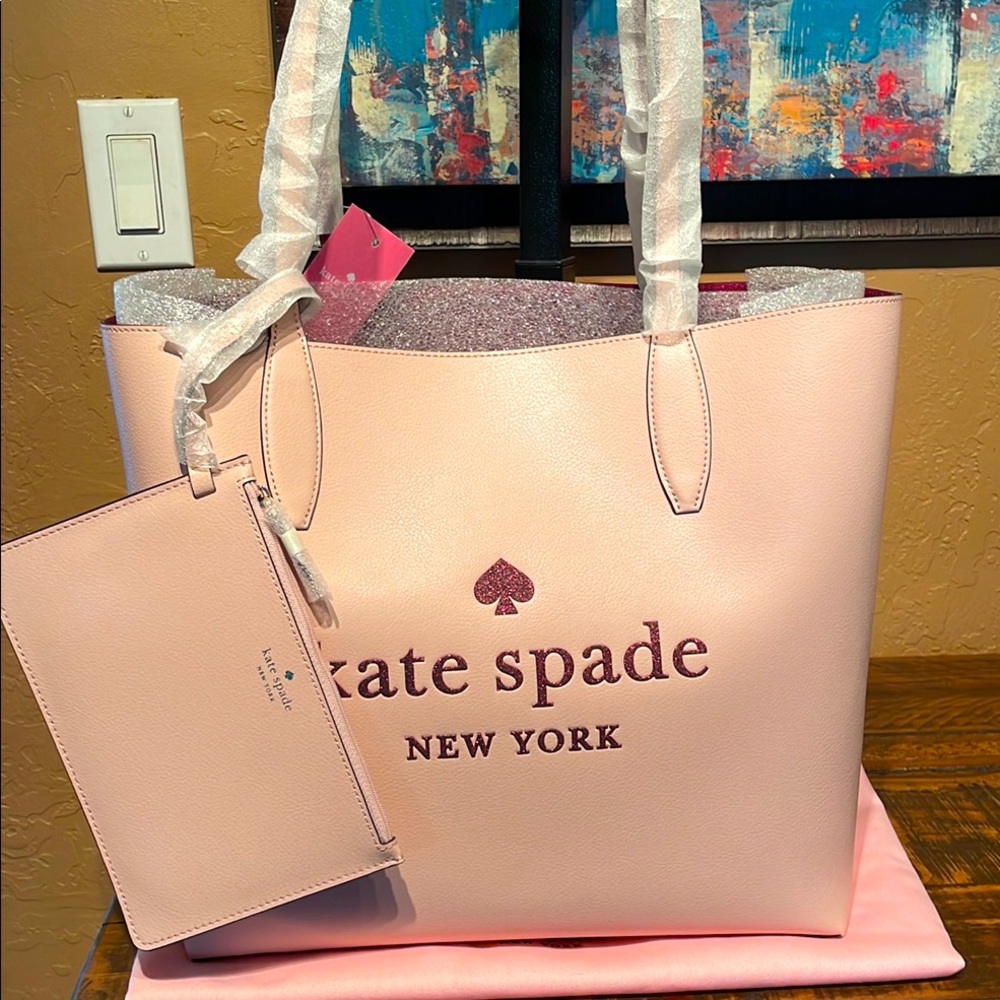 Kate Spade Blush Pink Tote with Pouch. Brand new with tags!